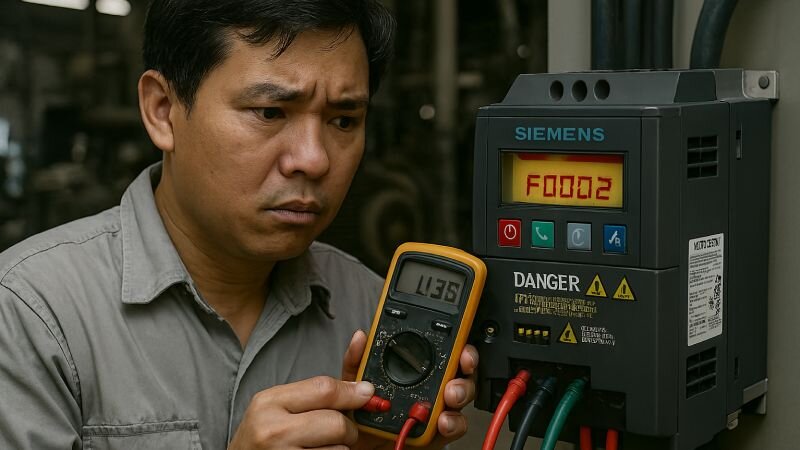 Kiểm tra dòng điện biến tần siemens qua dòng mã lỗi