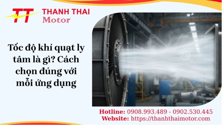 Tốc độ khí quạt ly tâm
