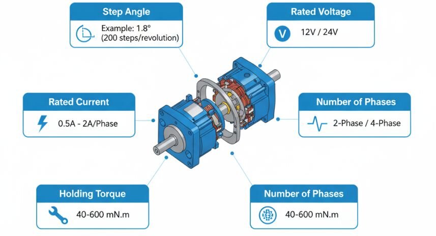 Các thông số của động cơ bước