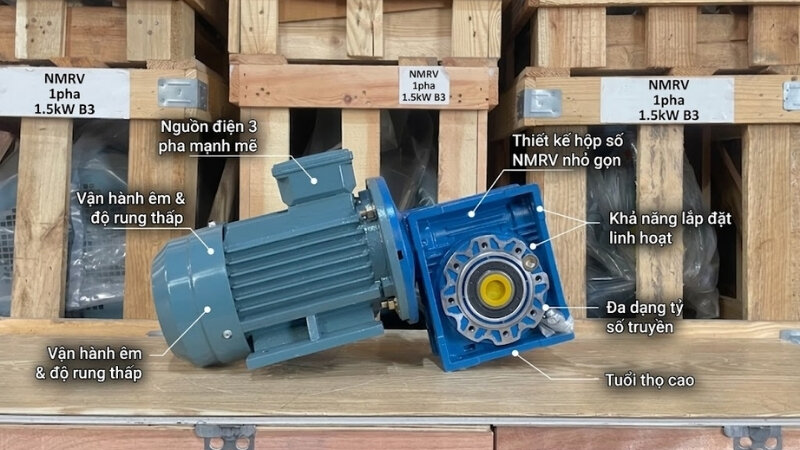 Đặc điểm của động cơ giảm tốc NMRV 3 pha