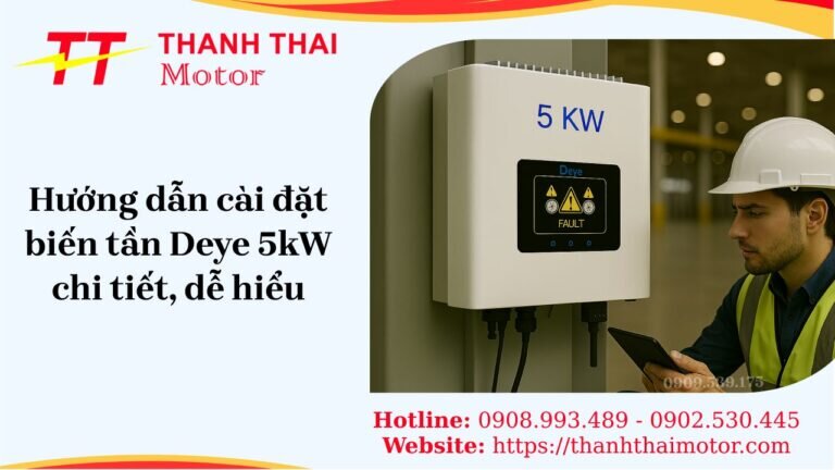Hướng dẫn cài đặt biến tần Deye 5kW chi tiết cho người mới
