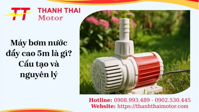 máy bơm nước đẩy cao 5m dùng cho gia đình và tưới tiêu
