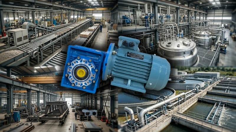 Common applications of 3-phase NMRV gear motor
