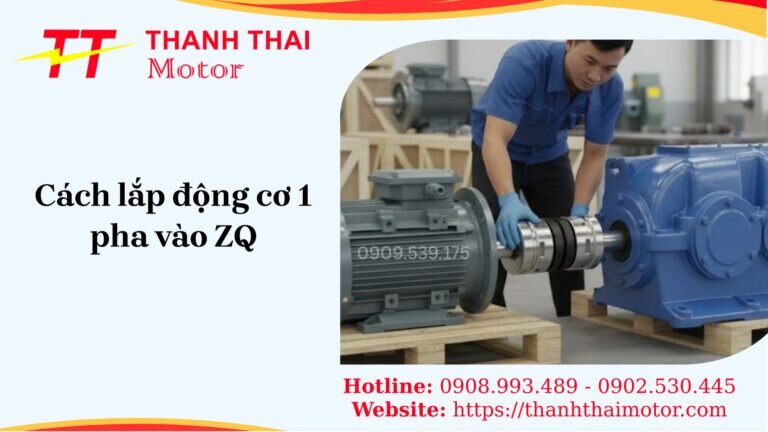 Cách lắp động cơ 1 pha vào ZQ