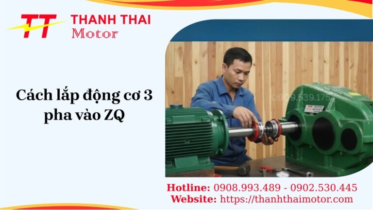 Cách lắp động cơ 3 pha vào ZQ