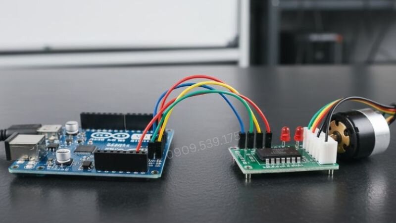 Mạch ULN2003 kết hợp với Arduino.