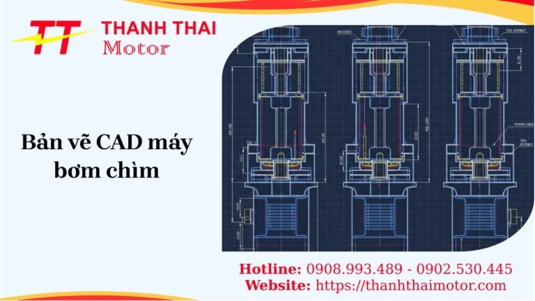 Bản vẽ CAD máy bơm chìm