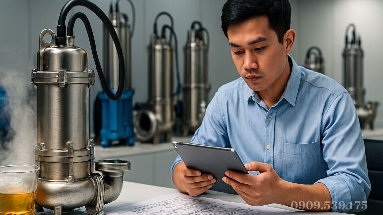 Cách chọn máy bơm chìm nước nóng đúng công suất và môi trường làm việc