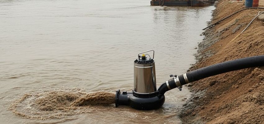 Máy bơm chìm hút cát giúp tăng tốc hiệu quả khai thác khoáng sản