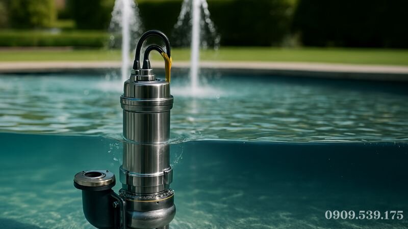 Máy bơm chìm cho đài phun nước hoạt động chìm trong bể tạo tia nước và cột nước nghệ thuật