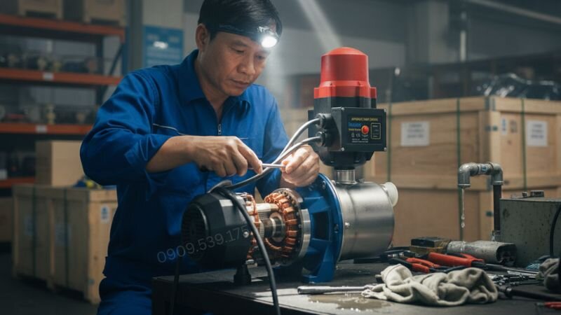 Bảo trì định kỳ để tránh máy bơm tăng áp chạy liên tục.