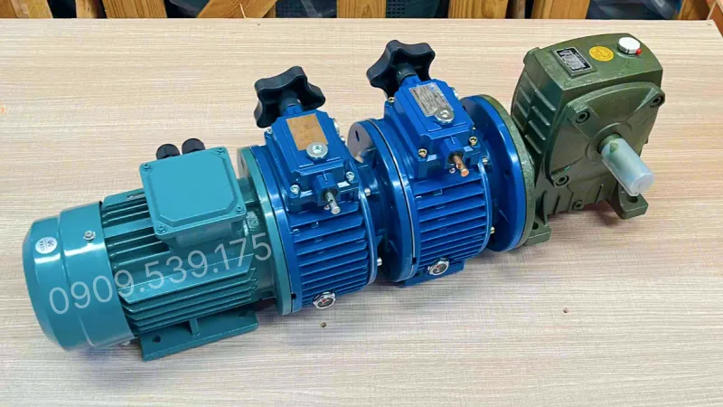 General design of the 3-Stage Gear Motor (2 UDL 0.8kW and 1 WPDA 70)