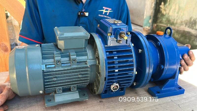 Cách lắp motor điện với điều tốc cơ và Cycloid