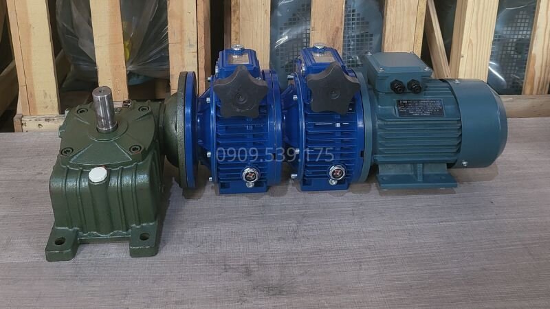 Structure of the 3-stage gear motor (2 UDL and 1 WPDO)