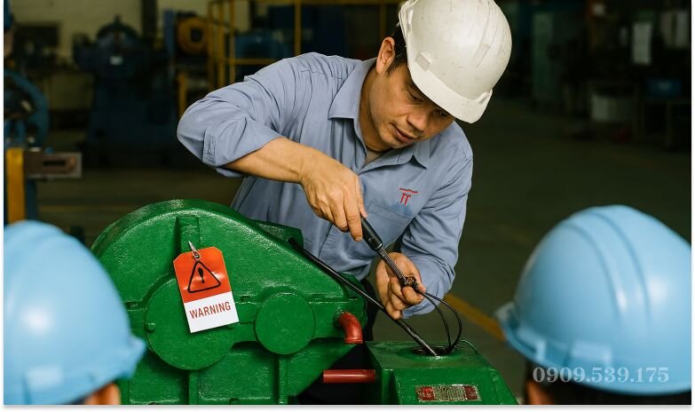 Chuẩn bị dụng cụ và ngắt điện trước khi bảo trì hộp giảm tốc ZQ