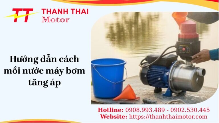cách mồi nước máy bơm tăng áp