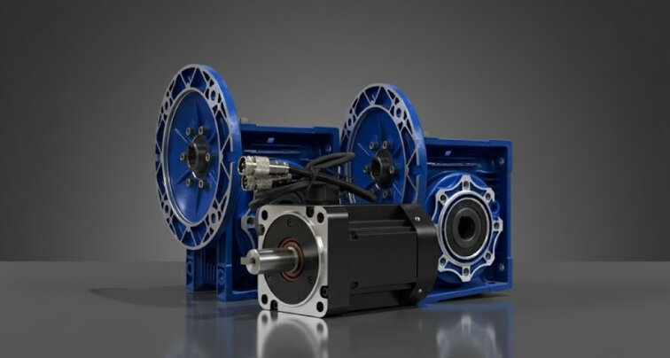 Kết hợp hộp giảm tốc NMRV với Motor Servo tạo nên một hệ thống truyền động mạnh mẽ và chính xác