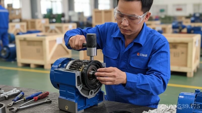Hướng dẫn lắp phớt mới hộp giảm tốc NMRV