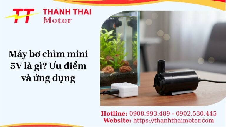 Máy bơm chìm mini 5V cổng USB chuyên dùng cho hồ cá và tiểu cảnh.