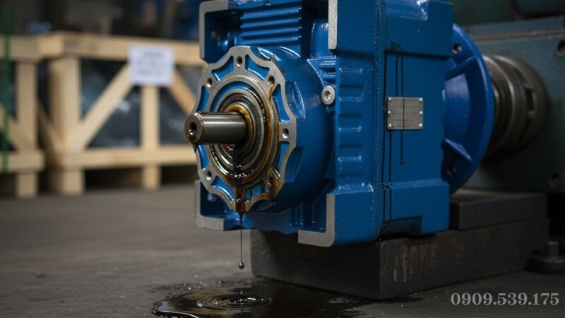 Dấu hiệu rò rỉ dầu hộp giảm tốc NMRV