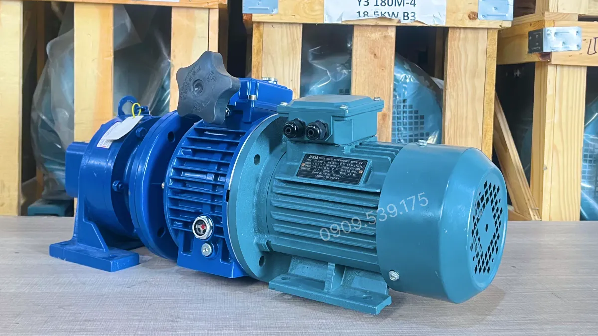 Thiết kế tổng quan motor giảm tốc 2 cấp UDL 0.8kW - Cycloid X2