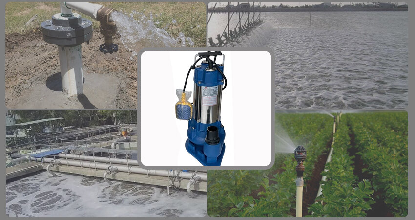 Máy bơm chìm có phao được ứng dụng rộng rãi trong nhiều lĩnh vực khác nhau