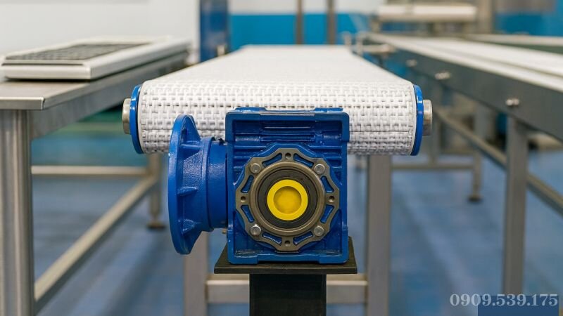 Hộp giảm tốc NMRV dùng cho hệ thống băng tải mini