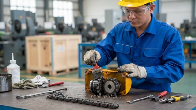 Bảo dưỡng khớp nối xích đúng cách giúp tăng tuổi thọ thiết bị
