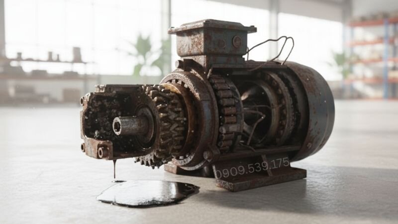 Bơm dầu thủy lực bị mòn và hư hỏng các bộ phận bên trong dẫn đến máy bơm dầu thủy lực kêu to.