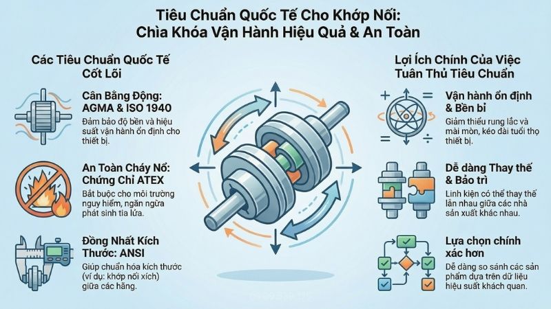 Các tiêu chuẩn quốc tế áp dụng cho thiết bị khớp nối.