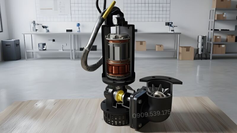 Cấu tạo máy bơm nước trục đứng