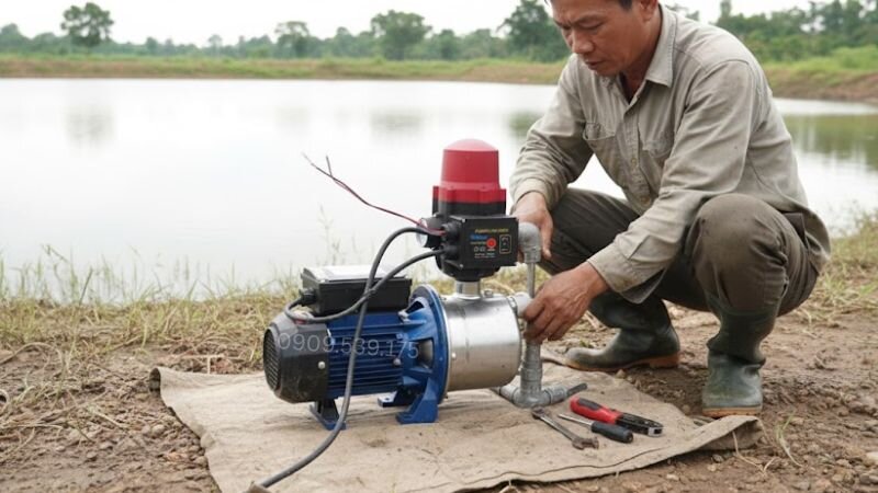 Kiểm tra công tắc áp suất và ống nước vì đây là những bộ phận dễ gây ra máy bơm hoạt động yếu.