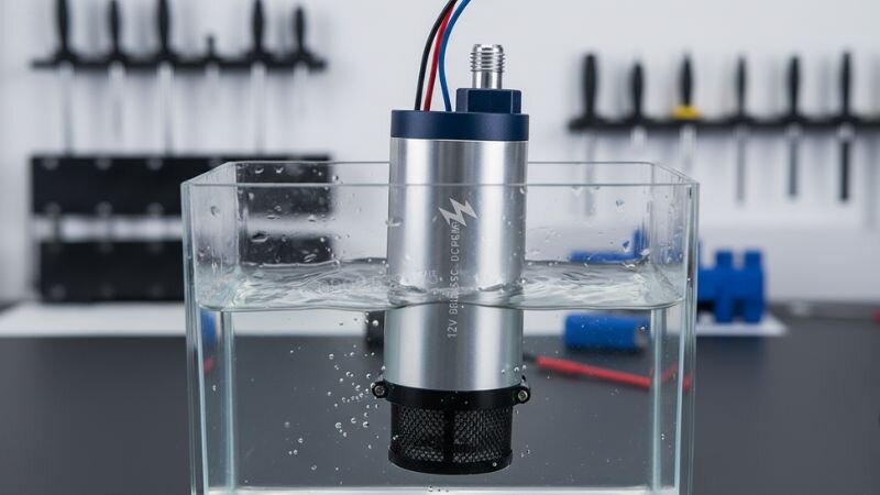 Máy bơm chìm 12V không chổi than là một loại máy bơm nước sử dụng động cơ DC không chổi than, hoạt động với nguồn điện 12V.