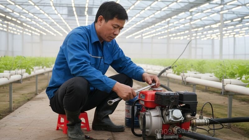 Máy bơm nước trồng rau thủy canh là loại máy bơm chuyên dùng để tuần hoàn dung dịch dinh dưỡng trong hệ thống thủy canh.