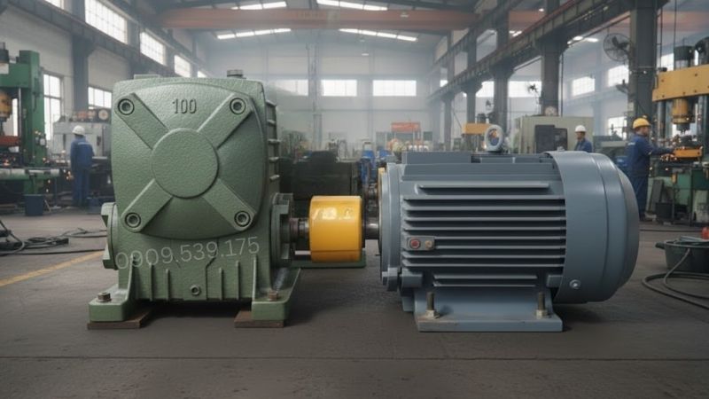 Khớp nối xích giúp kết nối trục động cơ và truyền mô-men xoắn ổn định giữa động cơ điện (motor điện) và hộp giảm tốc (hộp số giảm tốc).