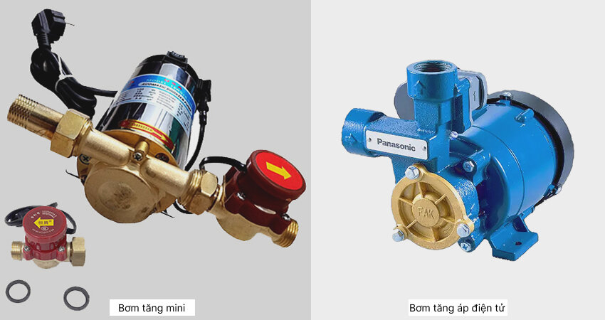 Bơm tăng áp mini và máy bơm tăng áp điện tử vận hành êm, tiết kiệm điện