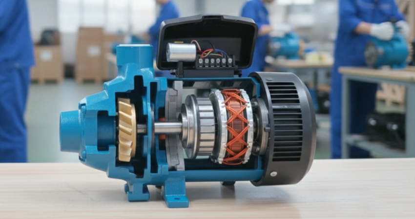 Máy bơm nước lên bồn được cấu tạo từ nhiều bộ phận quan trọng, phối hợp chặt chẽ để đảm bảo khả năng bơm nước ổn định, bền bỉ và hiệu quả