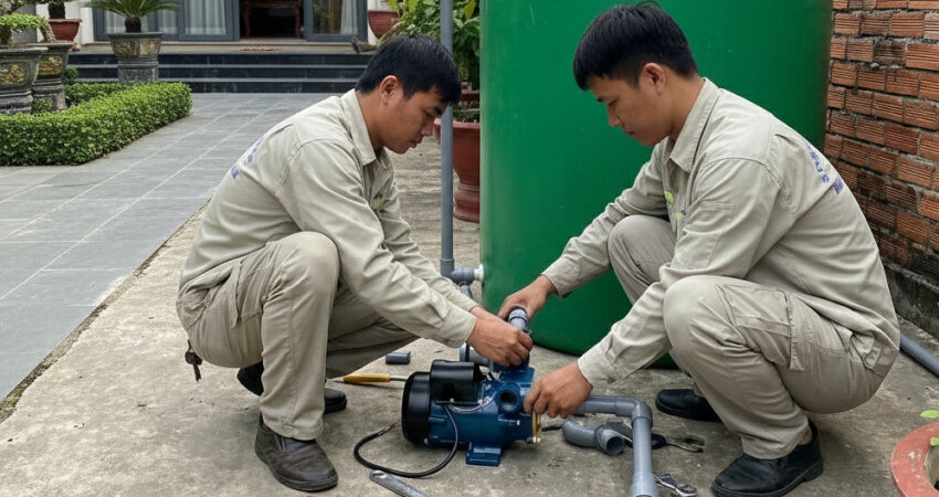 Bơm tăng áp điện tử không chỉ giúp tăng áp lực nước ổn định mà còn vận hành êm ái gần như tuyệt đối.