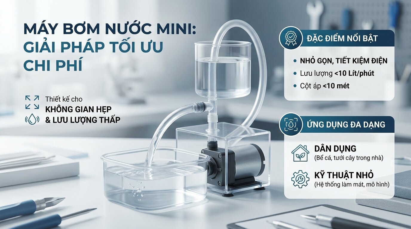 Khám phá tổng quan về máy bơm nước loại nhỏ nhất - giải pháp nhỏ gọn và hiệu quả cho mọi không gian.
