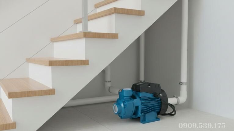 Máy bơm nước đẩy cao dân dụng với thiết kế nhỏ gọn, phù hợp cột áp 10m-15m.