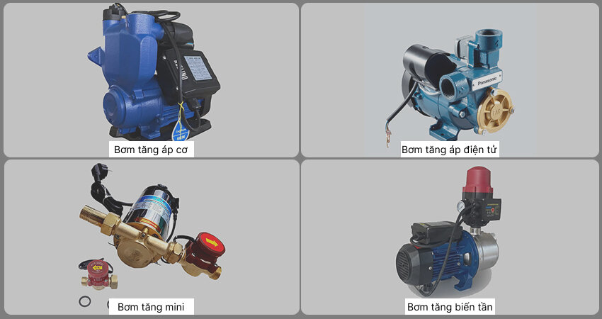 Phân loại các dòng bơm tăng áp gia đình phổ biến