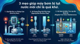 3 mẹo giúp máy bơm bị tụt nước mồi chỉ là quá khứ.