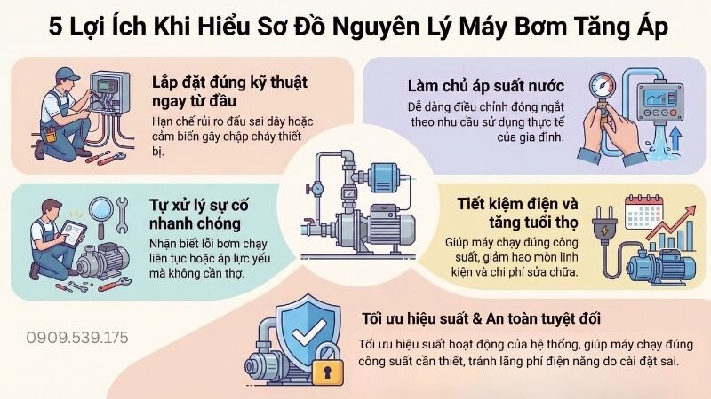 5 lợi ích khi hiểu sơ đồ nguyên lý máy bơm tăng áp.