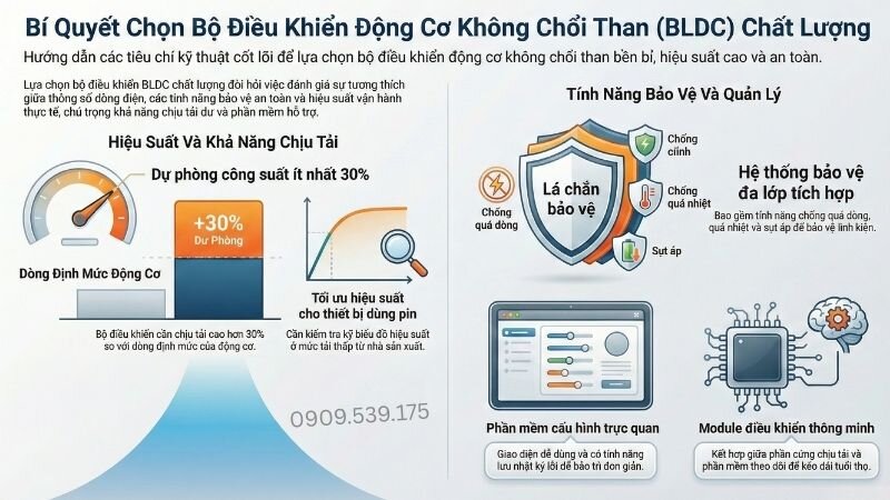 Bí quyết chọn bộ điều khiển động cơ không chổi than chất lượng.