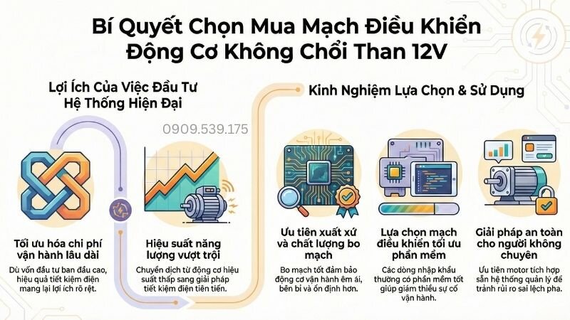 Bí quyết chọn mua mạch điều khiển động cơ không chổi than 12v.