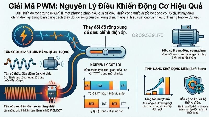 Phân tích kỹ thuật điều biến độ rộng xung PWM.