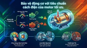 Bảo vệ động cơ với tiêu chuẩn cách điện của motor tối ưu.