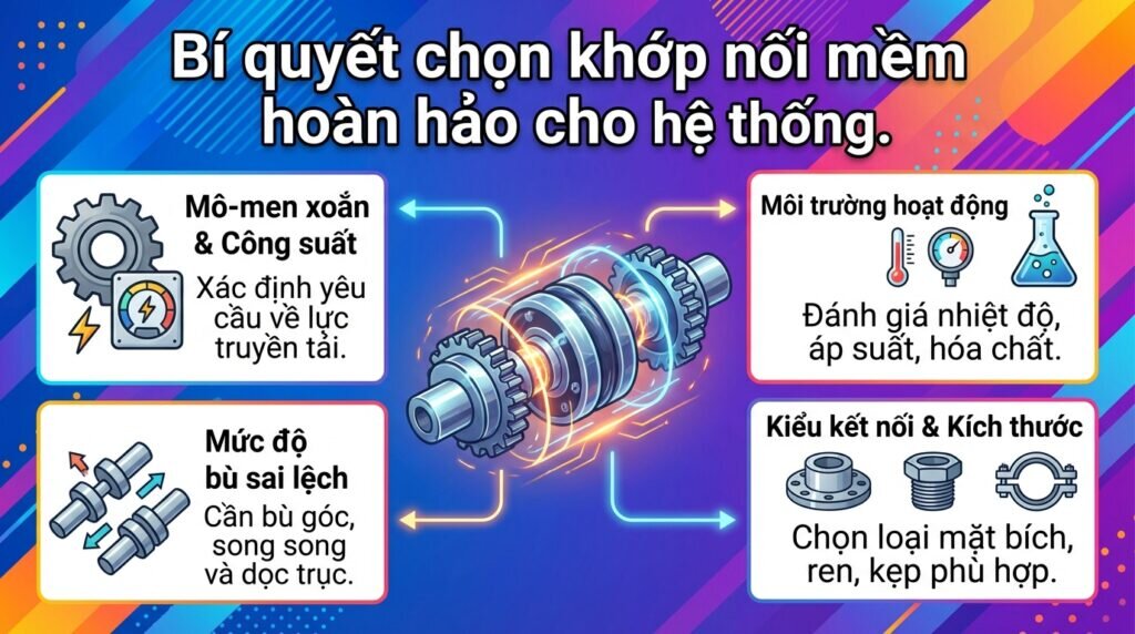 Bí quyết chọn khớp nối mềm hoàn hảo cho hệ thống.