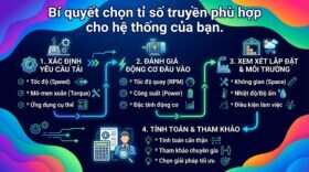 Bí quyết chọn tỉ số truyền phù hợp cho hệ thống của bạn.