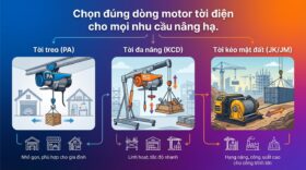 Chọn đúng dòng motor tời điện cho mọi nhu cầu nâng hạ.